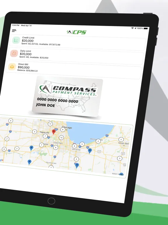Tangkapan layar CPS Pay iPad 