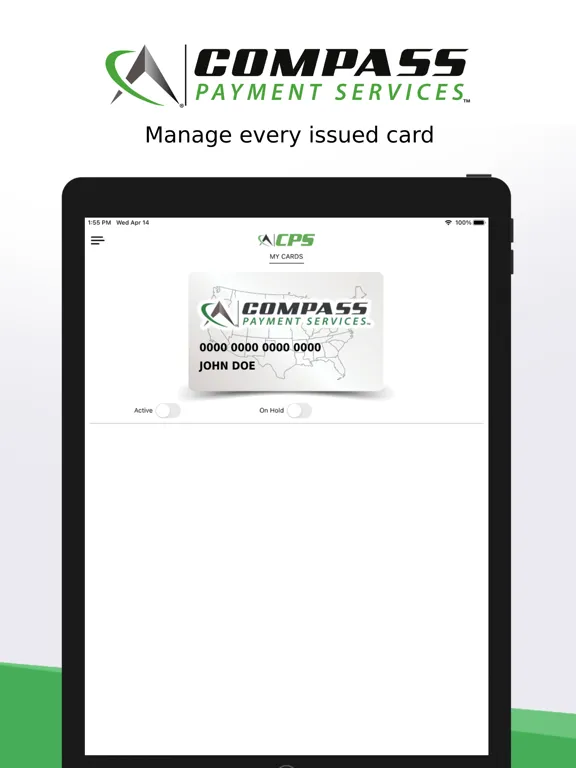 Tangkapan layar CPS Pay iPad 