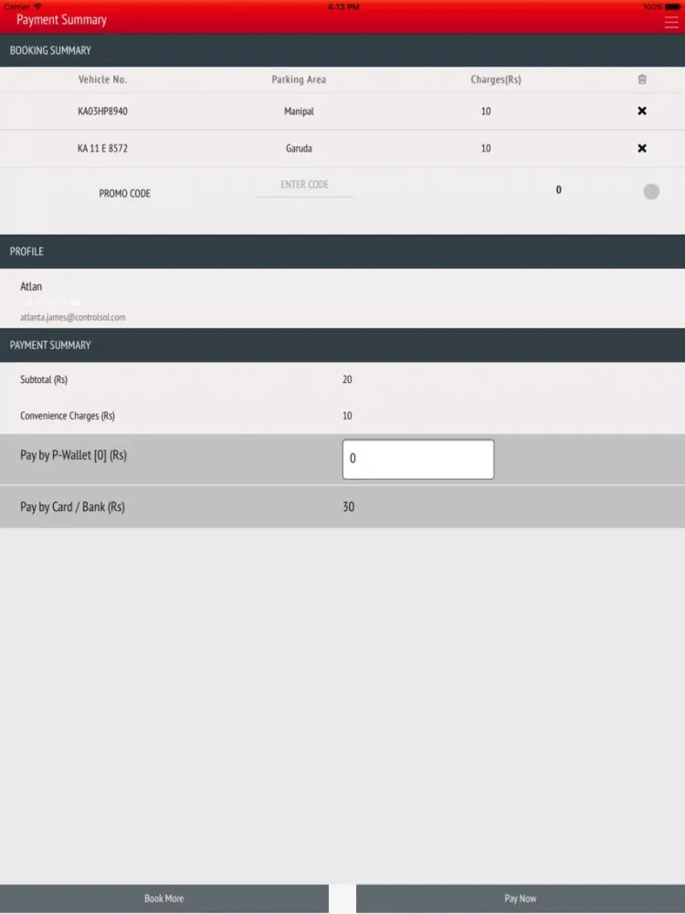 P4SRaipurSmartParking iPad  स्क्रीनशॉट