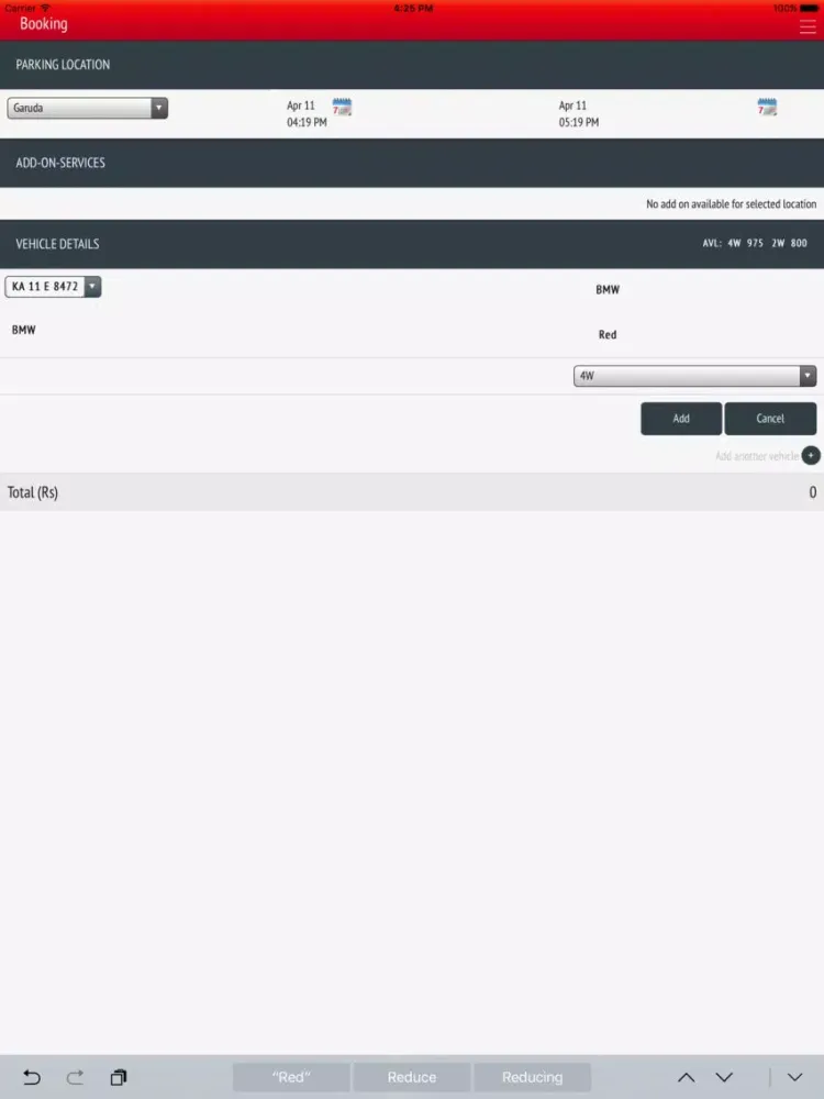P4SRaipurSmartParking iPad  स्क्रीनशॉट
