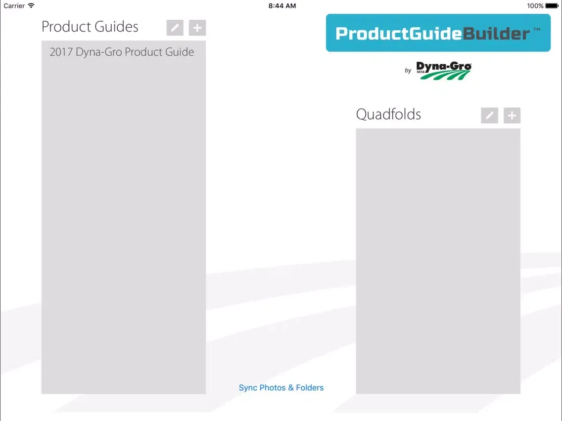 Capturas de tela do Dyna-Gro Product Guide Builder iPad 