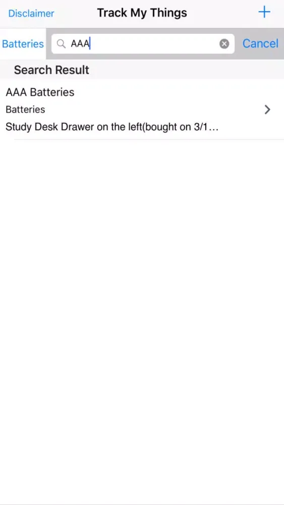 Screenshot di Personal Inventory Tracker