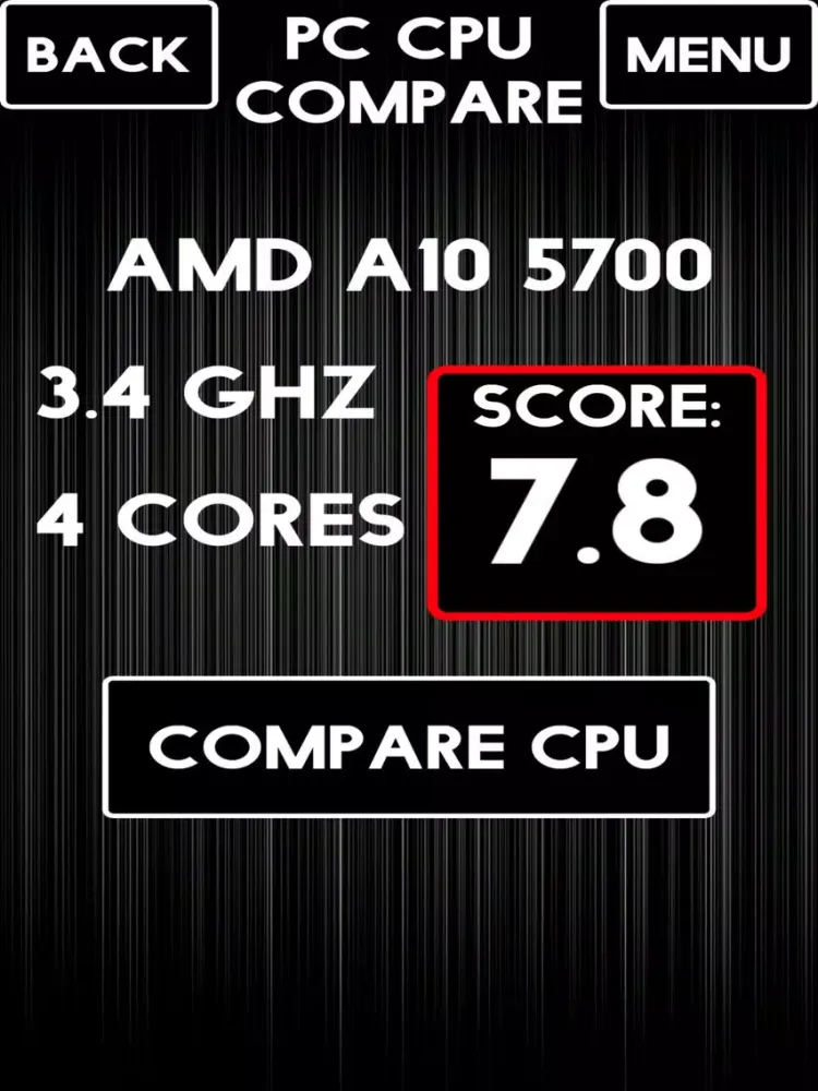 PC CPU Compare iPad  স্ক্রিনশট