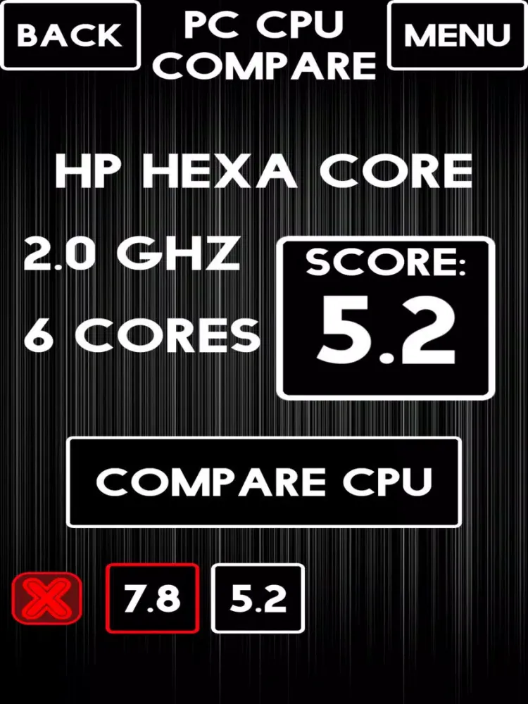 PC CPU Compare iPad  স্ক্রিনশট