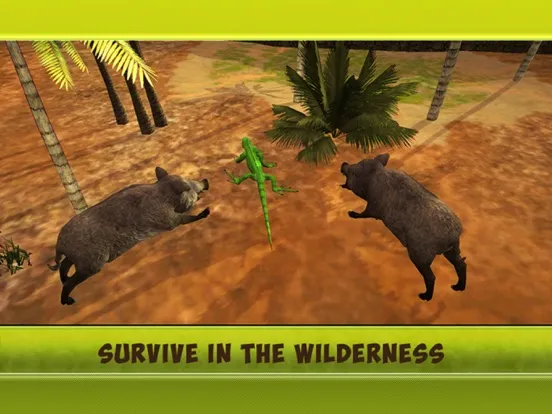 Ảnh chụp màn hình của 3D Lizards Simulator - Giant Reptile Survival iPad 