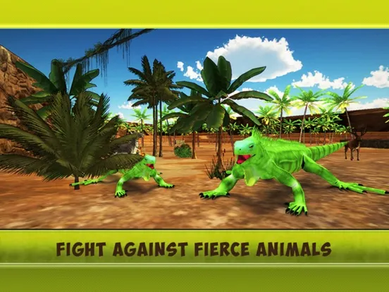 Ảnh chụp màn hình của 3D Lizards Simulator - Giant Reptile Survival iPad 
