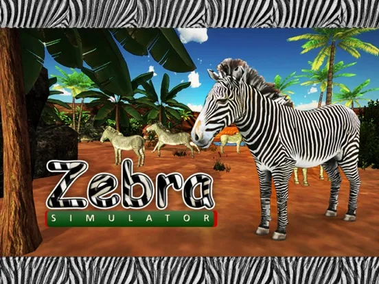 Zebra Simulator & Animal Wildlife Game iPad 应用截图
