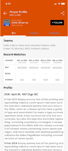 CrickGuru: Live Line Score سکرین شاٹس