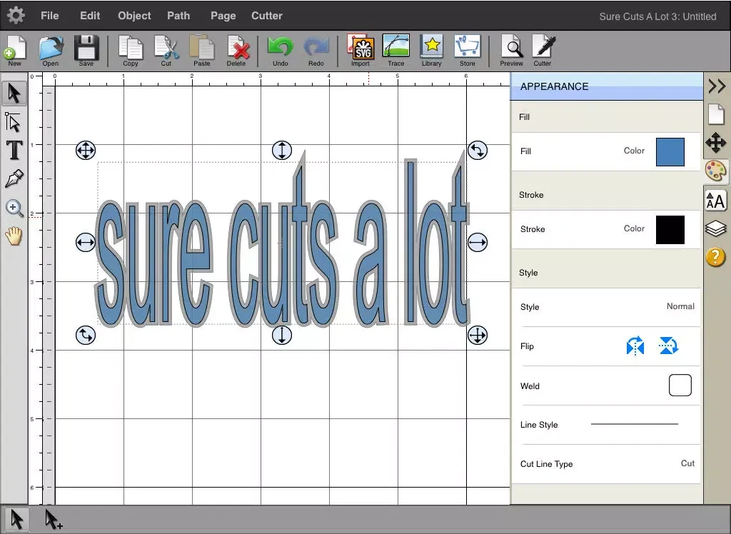 Capturas de tela do Sizzix eCAL iPad 