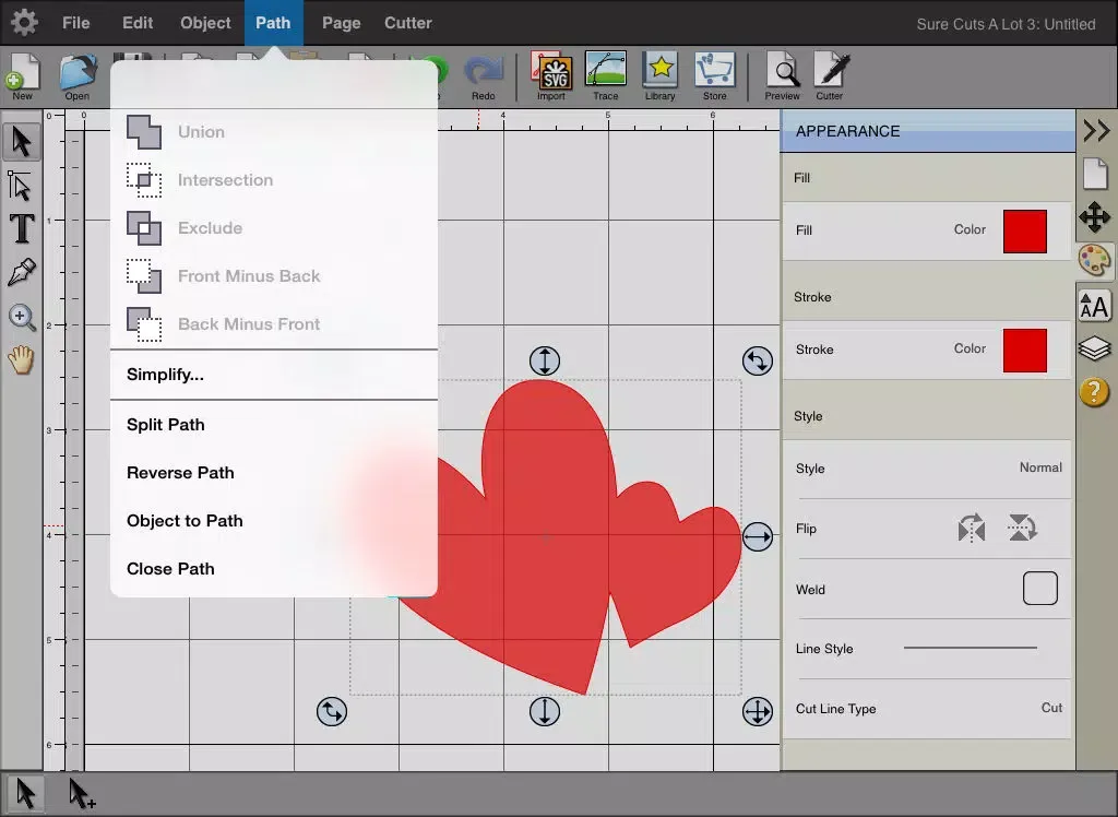 Capturas de tela do Sizzix eCAL iPad 