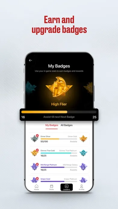 ภาพหน้าจอของ Brodie: Badges, Stats, Profile