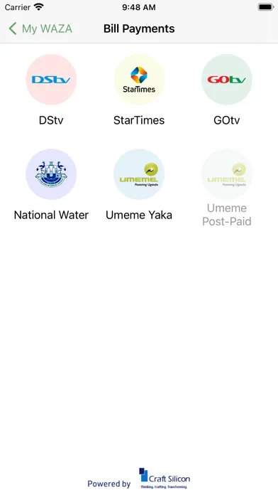 Capturas de tela do WAZA Mobile App