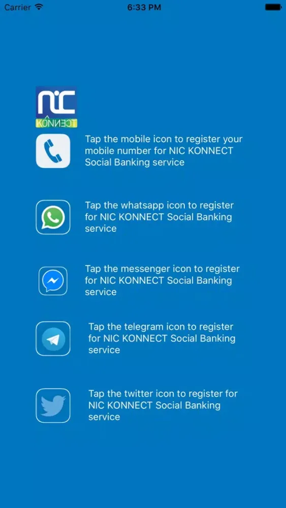 NIC KONNECT 스크린샷