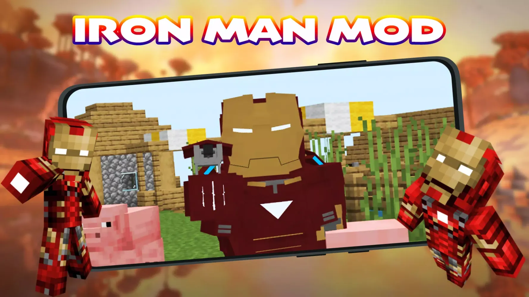 Capturas de pantalla de Iron Man Mod For Minecraft PE