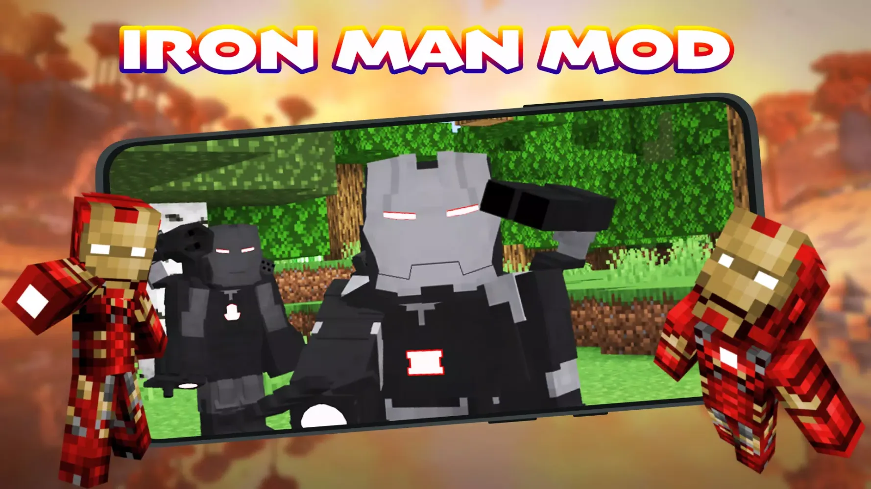 Capturas de pantalla de Iron Man Mod For Minecraft PE
