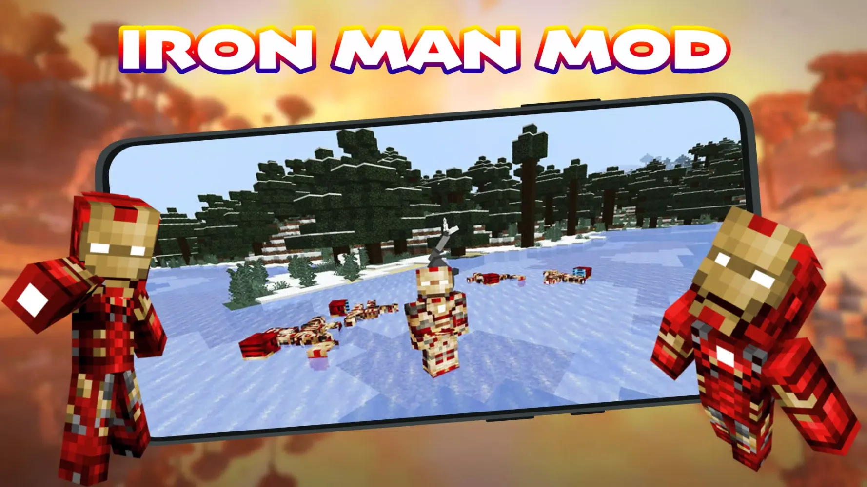 Capturas de pantalla de Iron Man Mod For Minecraft PE