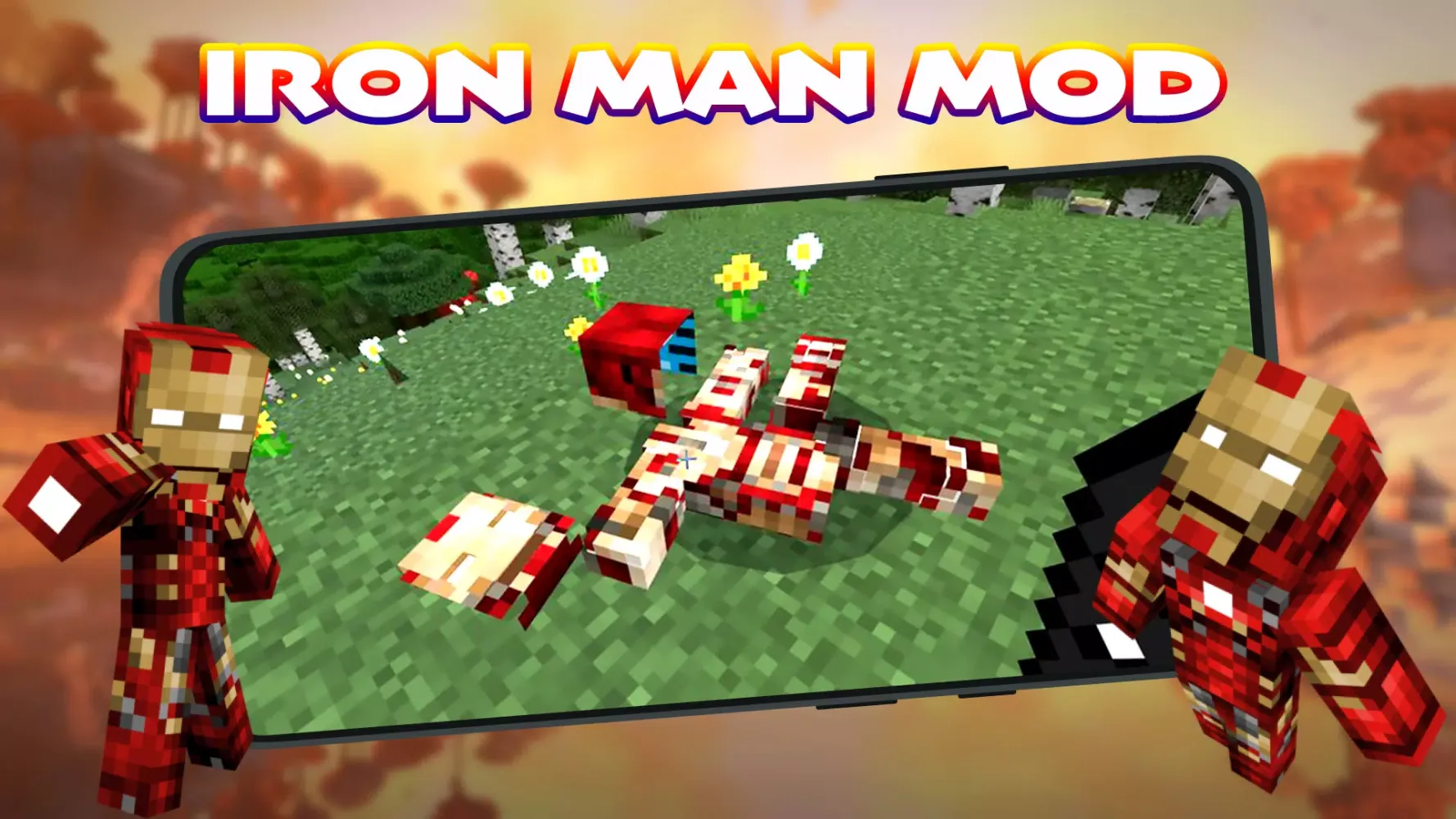 Capturas de pantalla de Iron Man Mod For Minecraft PE