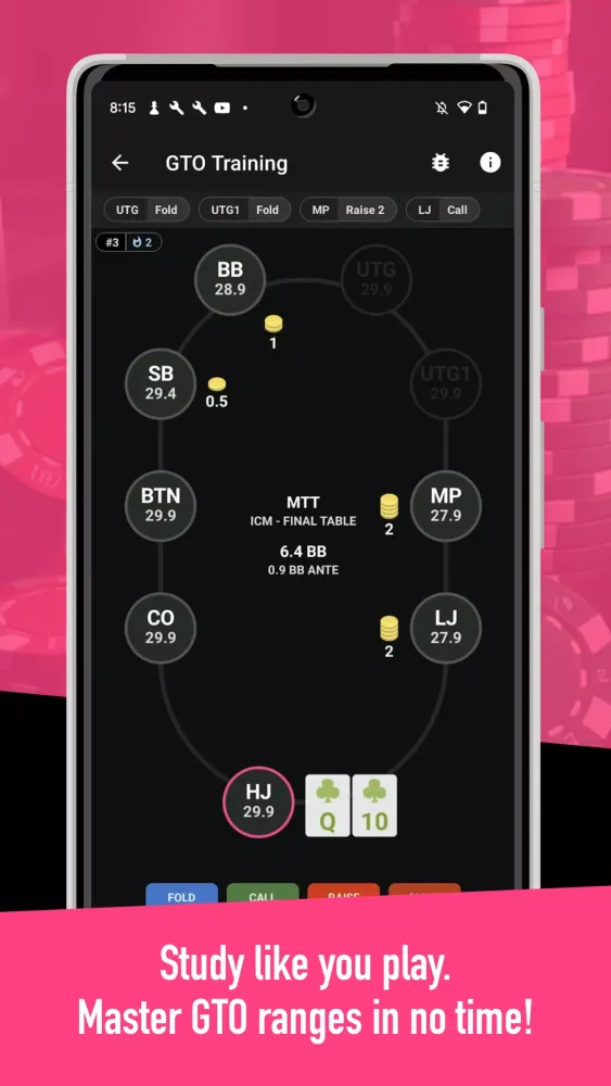 Screenshot di GTO Ranges+