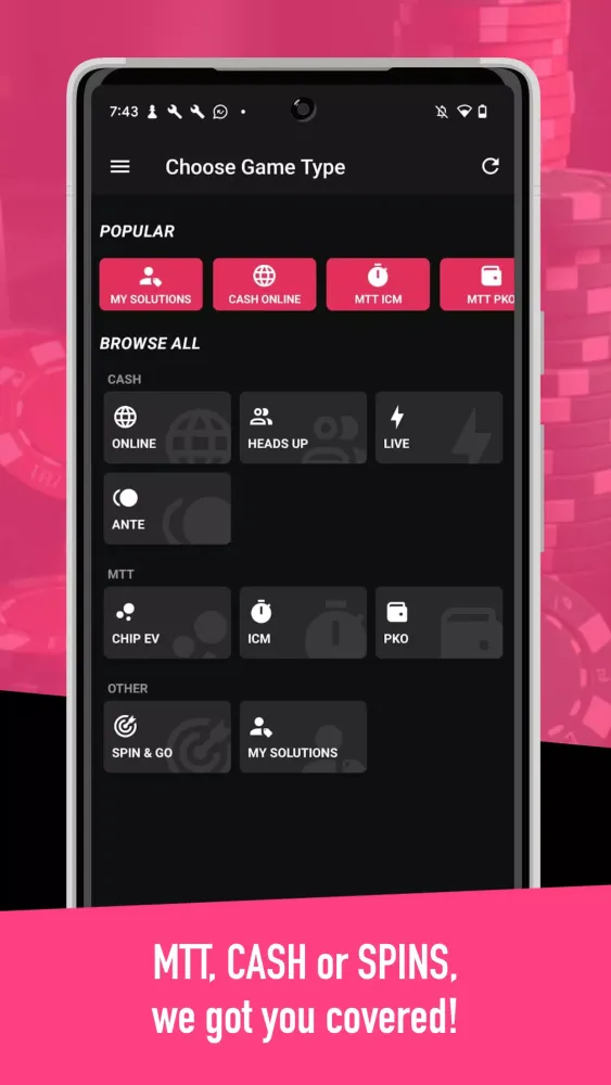 Screenshot di GTO Ranges+