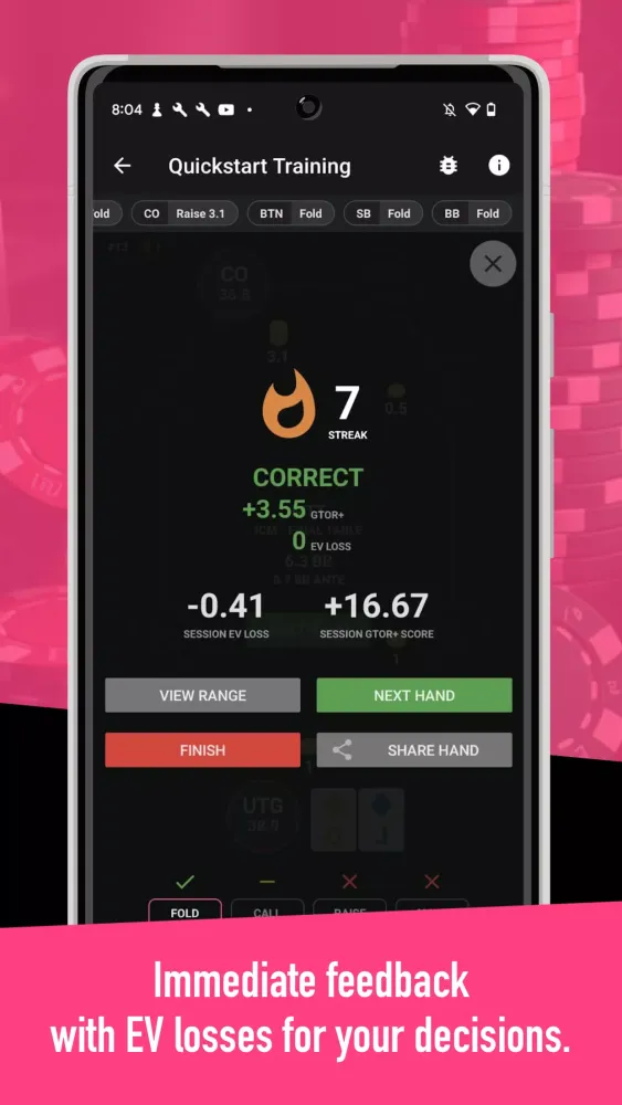 Screenshot di GTO Ranges+