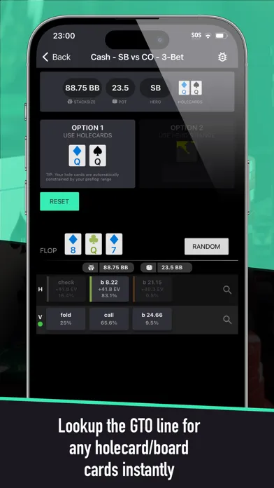 Zrzuty ekranu Poker Solver+ - GTO Lookup