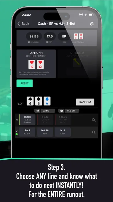 Zrzuty ekranu Poker Solver+ - GTO Lookup