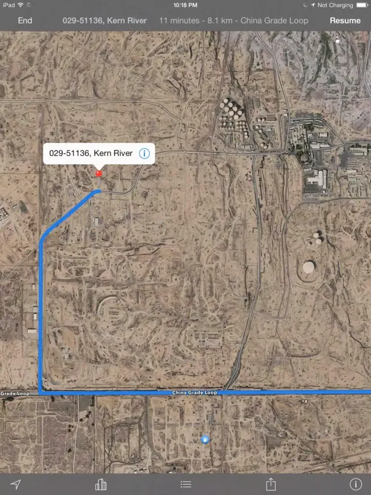 ภาพหน้าจอของ California Oil Well Locator iPad 