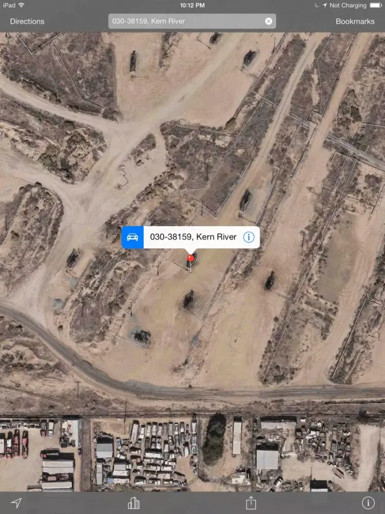ภาพหน้าจอของ California Oil Well Locator iPad 