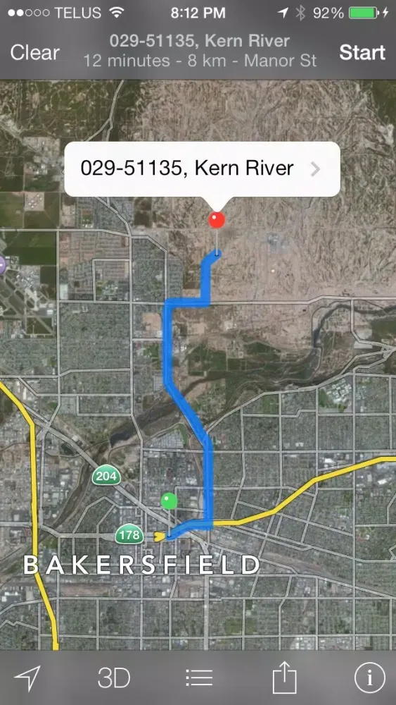 ภาพหน้าจอของ California Oil Well Locator