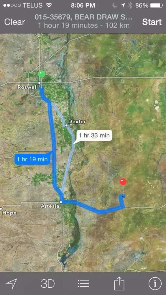 Screenshot di New Mexico Oil and Gas Well Locator