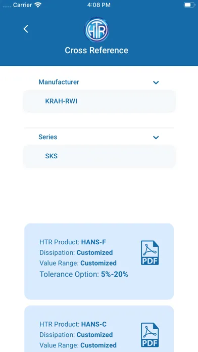 ภาพหน้าจอของ HTR Resistor Finder