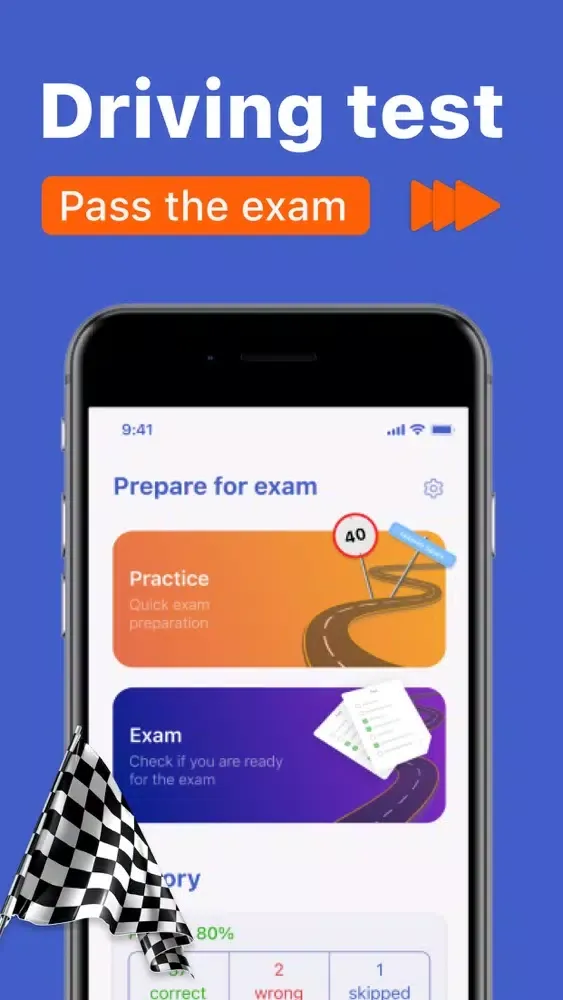 Capturas de tela do DMV Practice Test Permit 2022