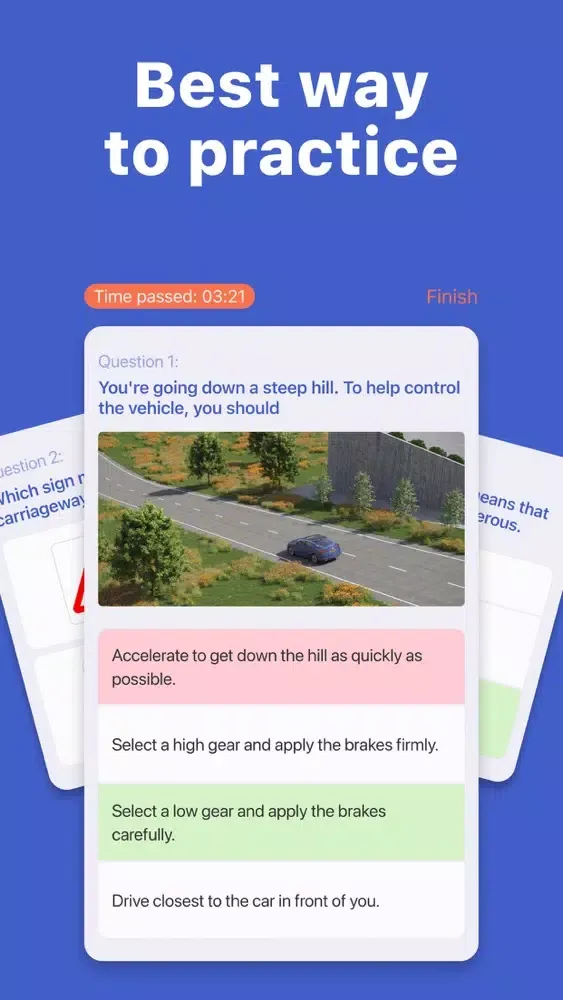 Capturas de tela do DMV Practice Test Permit 2022
