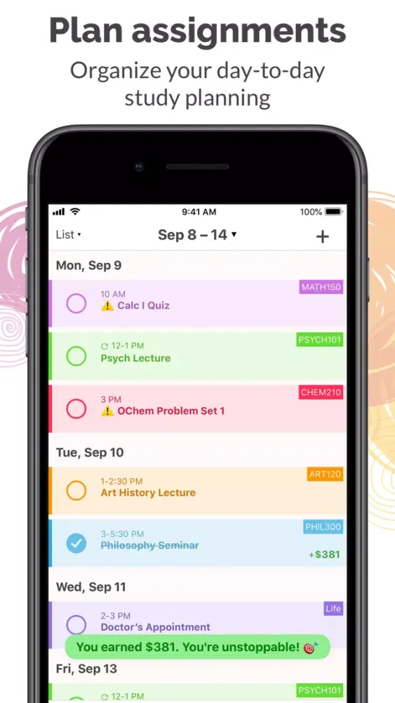 Capturas de tela do Chipper: School Planner