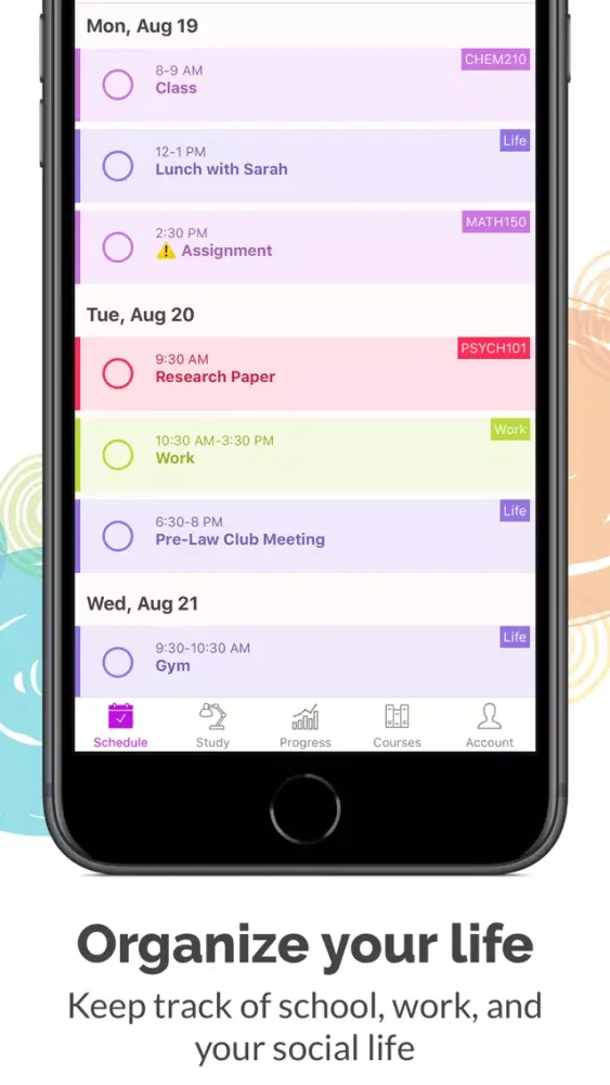 Capturas de tela do Chipper: School Planner