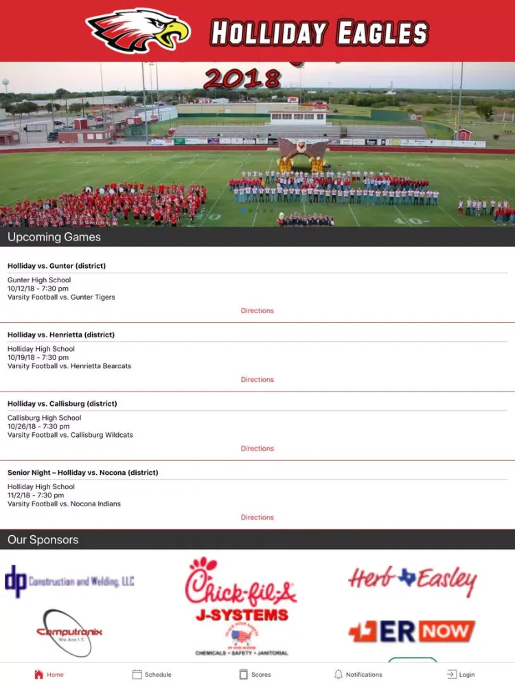 Capturas de pantalla de Holliday Eagles iPad 