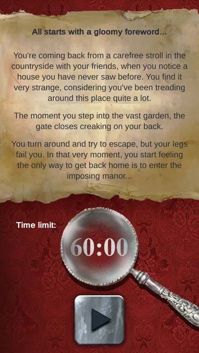 Capturas de tela do Mystery House Companion App