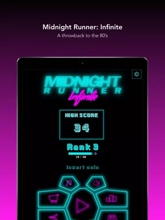 Tangkapan layar Midnight Runner Infinite iPad 