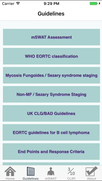 Cutaneous Lymphoma Resource Tools Screenshots