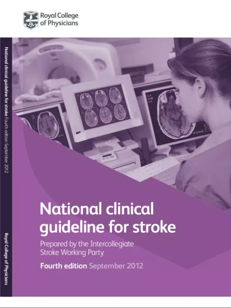 Capturas de tela do RCP Stroke Guideline 2012 – Patient and Carer iPad 