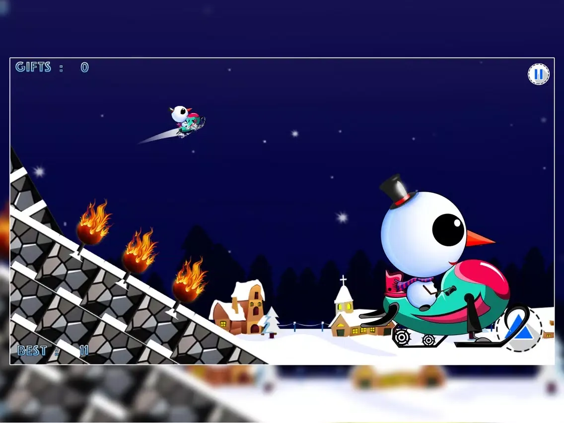 Iceberg the Cute Snow Man : The Fun Free Winter Race Game - Free Edition iPad  Screenshots