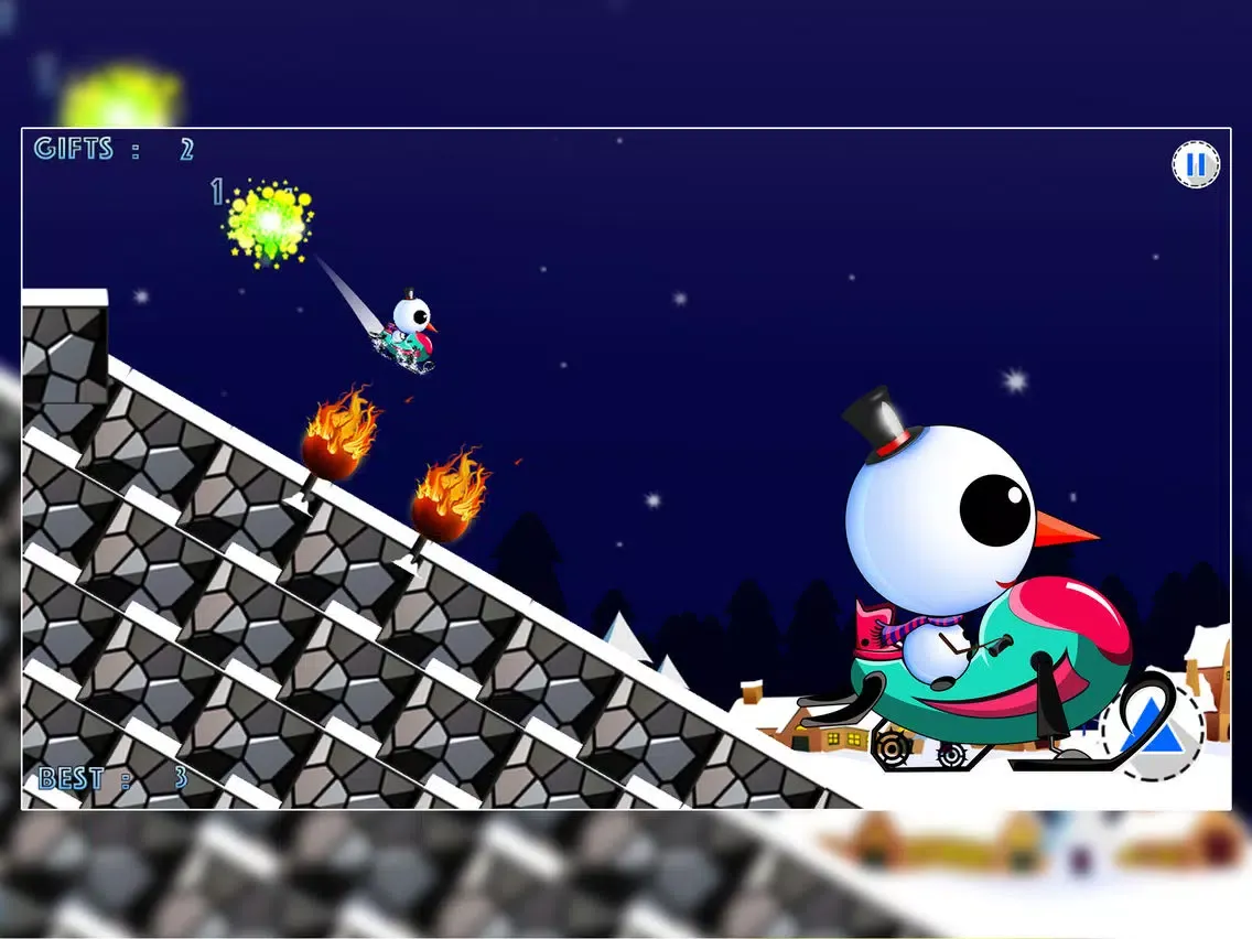 Iceberg the Cute Snow Man : The Fun Free Winter Race Game - Free Edition iPad  Screenshots