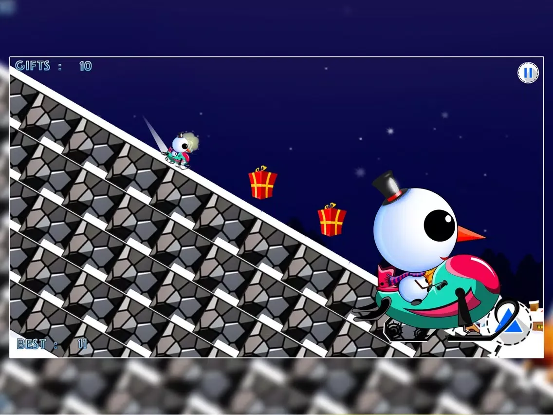 Iceberg the Cute Snow Man : The Fun Free Winter Race Game - Free Edition iPad  Screenshots