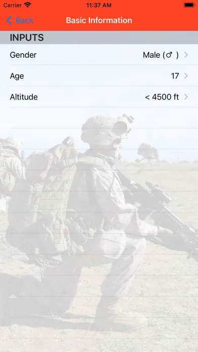 Fitness Calc for Marines 스크린샷