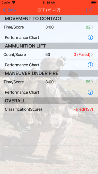 Tangkapan layar Fitness Calc for Marines