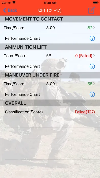 Fitness Calc for Marines 스크린샷