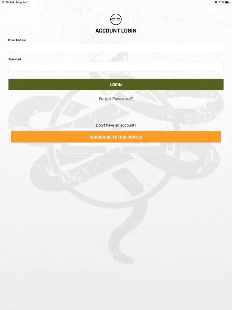 Tangkapan skrin Crate Club iPad 