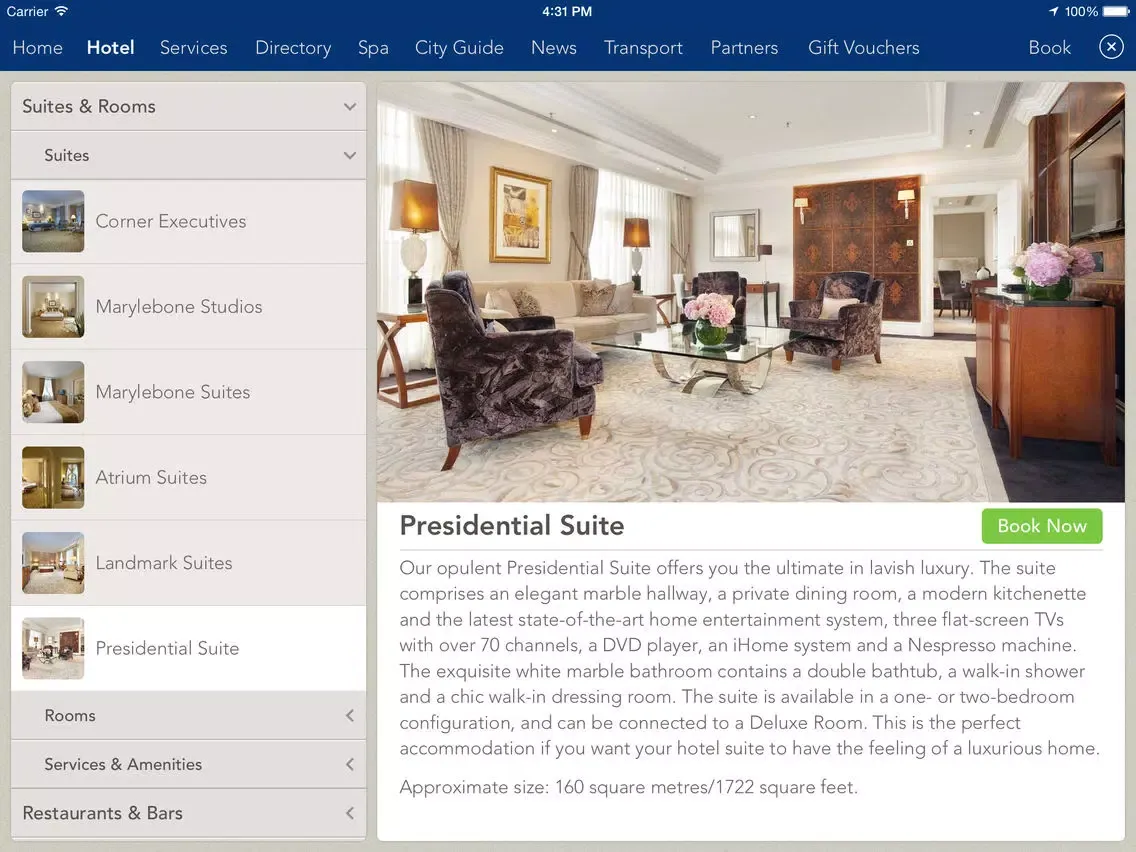 LondonStay iPad  Ekran Görüntüleri