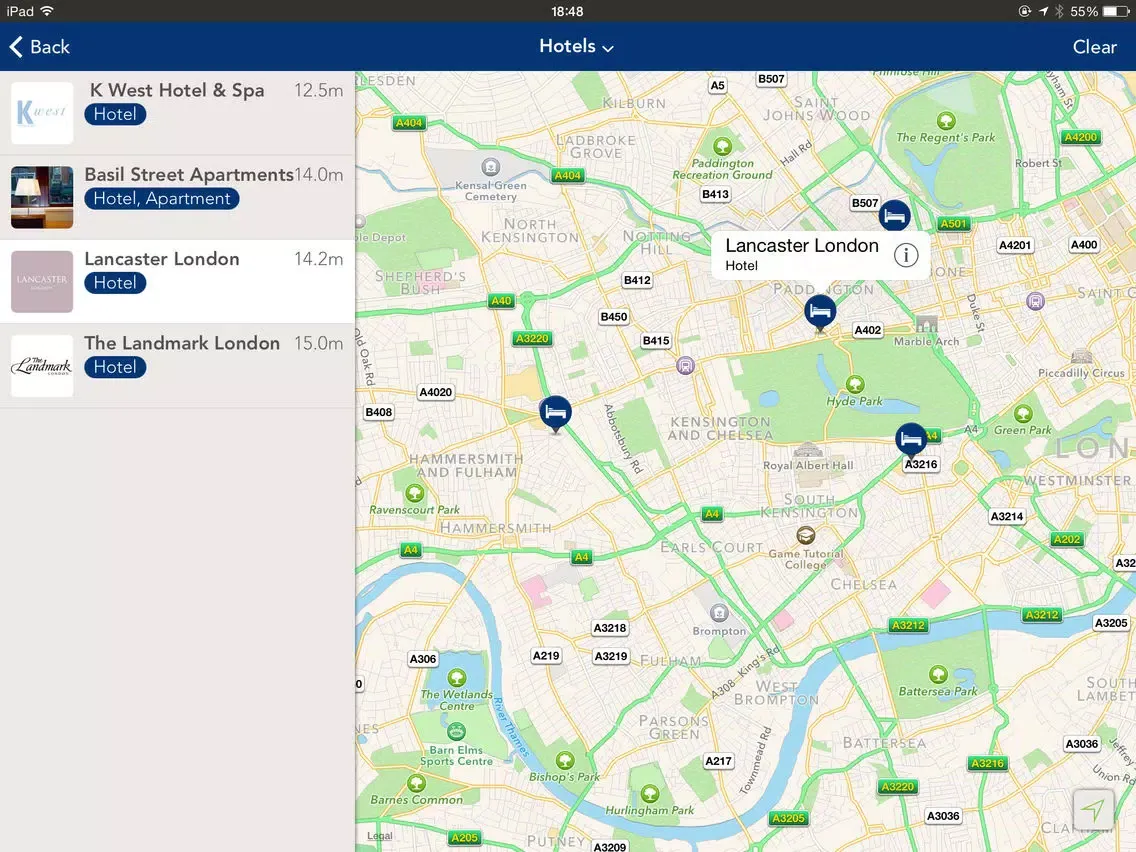 LondonStay iPad  Ekran Görüntüleri