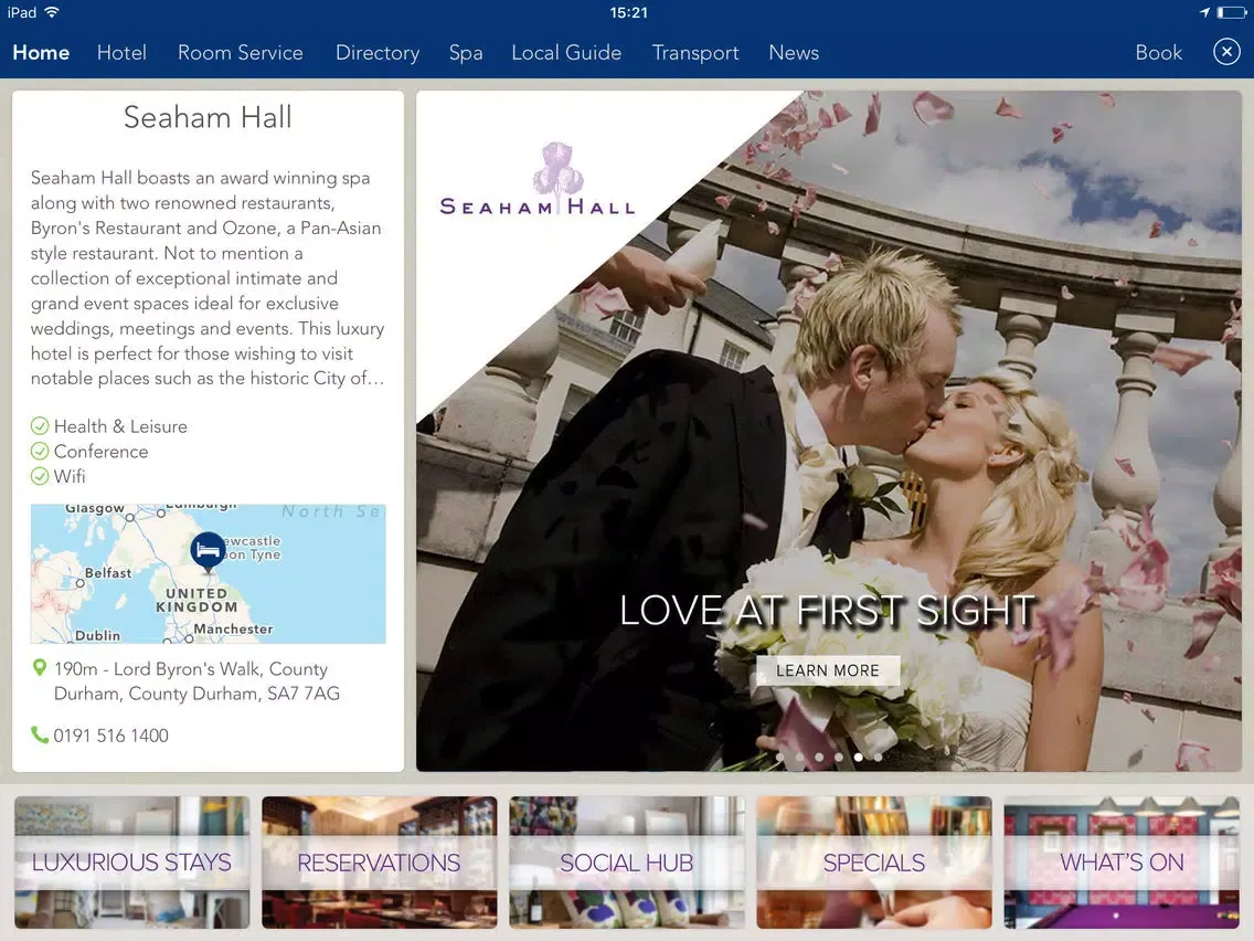 Seaham Hall and Serenity Spa iPad  سکرین شاٹس